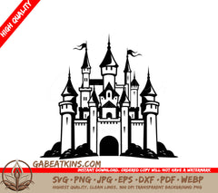  Castle with Flags SVG - Mini Truck Exploration Vector Design SVG