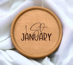 January SVG - Black Text on White Background SVG