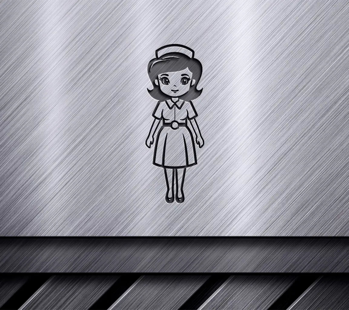Nurse Excellence SVG  Girl in Dress & Hat SVG