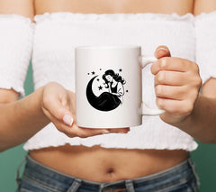  Pregnant Woman Sleeping on Crescent Moon SVG - Nurturing Glow Pregnancy Icon SVG