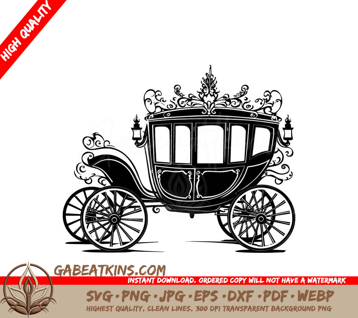  Horse Drawn Carriage SVG - Royal Wedding Emblem SVG