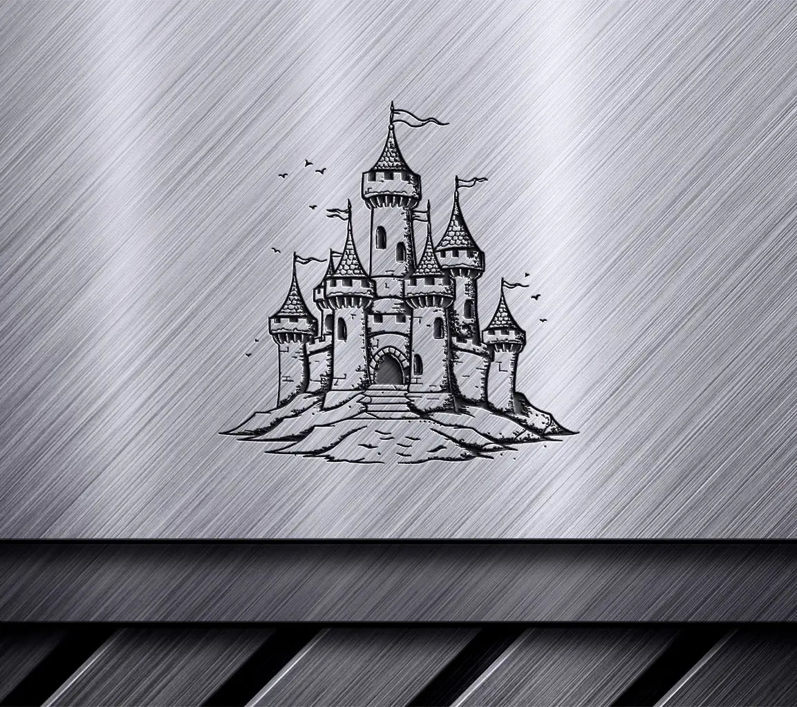 Ornate Castle Hill SVG - Medieval European Style Illustration SVG