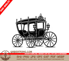  Horse Drawn Carriage SVG - Royal Wedding Transport Icon SVG