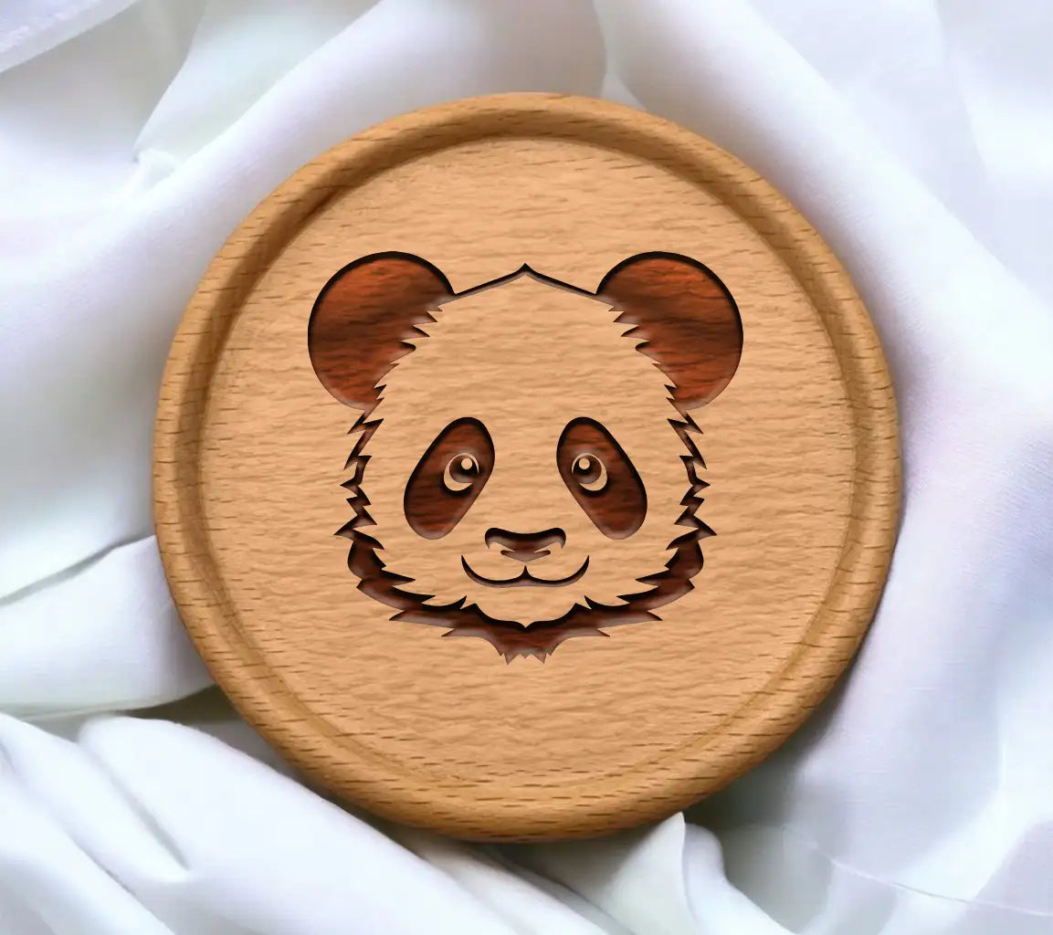  Panda Face SVG - Vector Template for Cut Files SVG