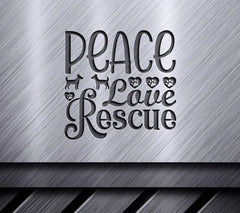Peace Love Rescue SVG -  Sign Design SVG