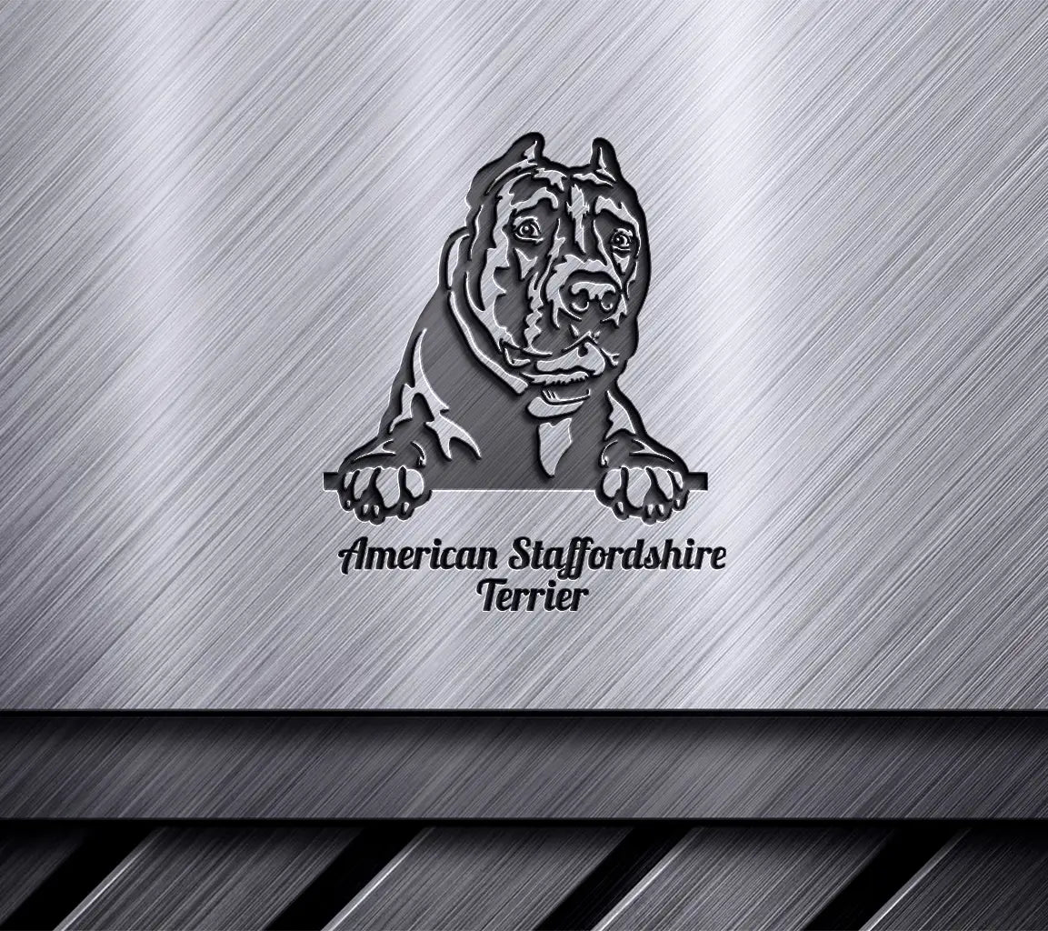 Peeking American Staffordshire Terrier SVG SVG