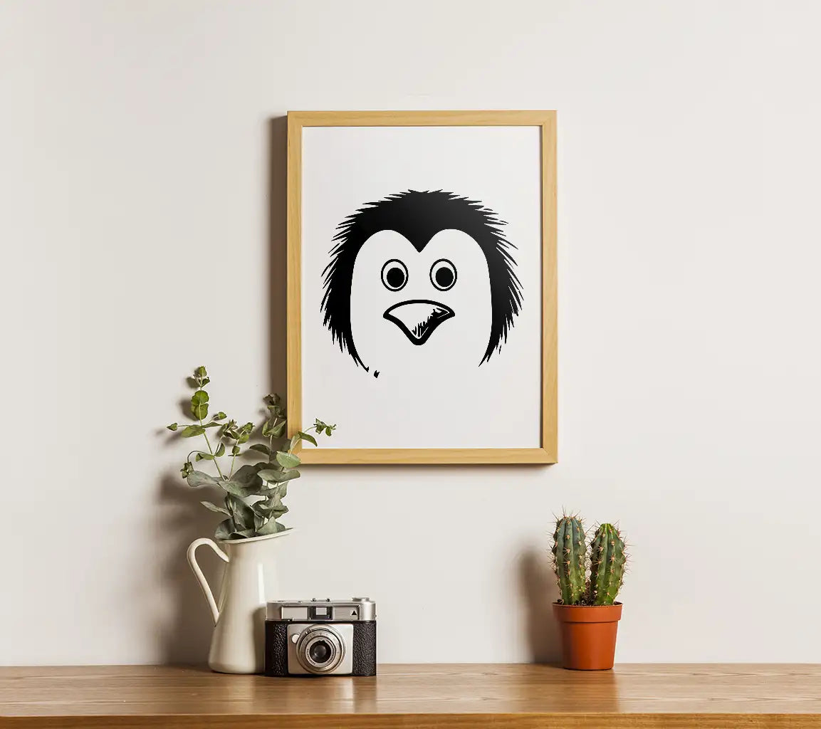  Penguin Face SVG - Vector Template for Cut Files SVG