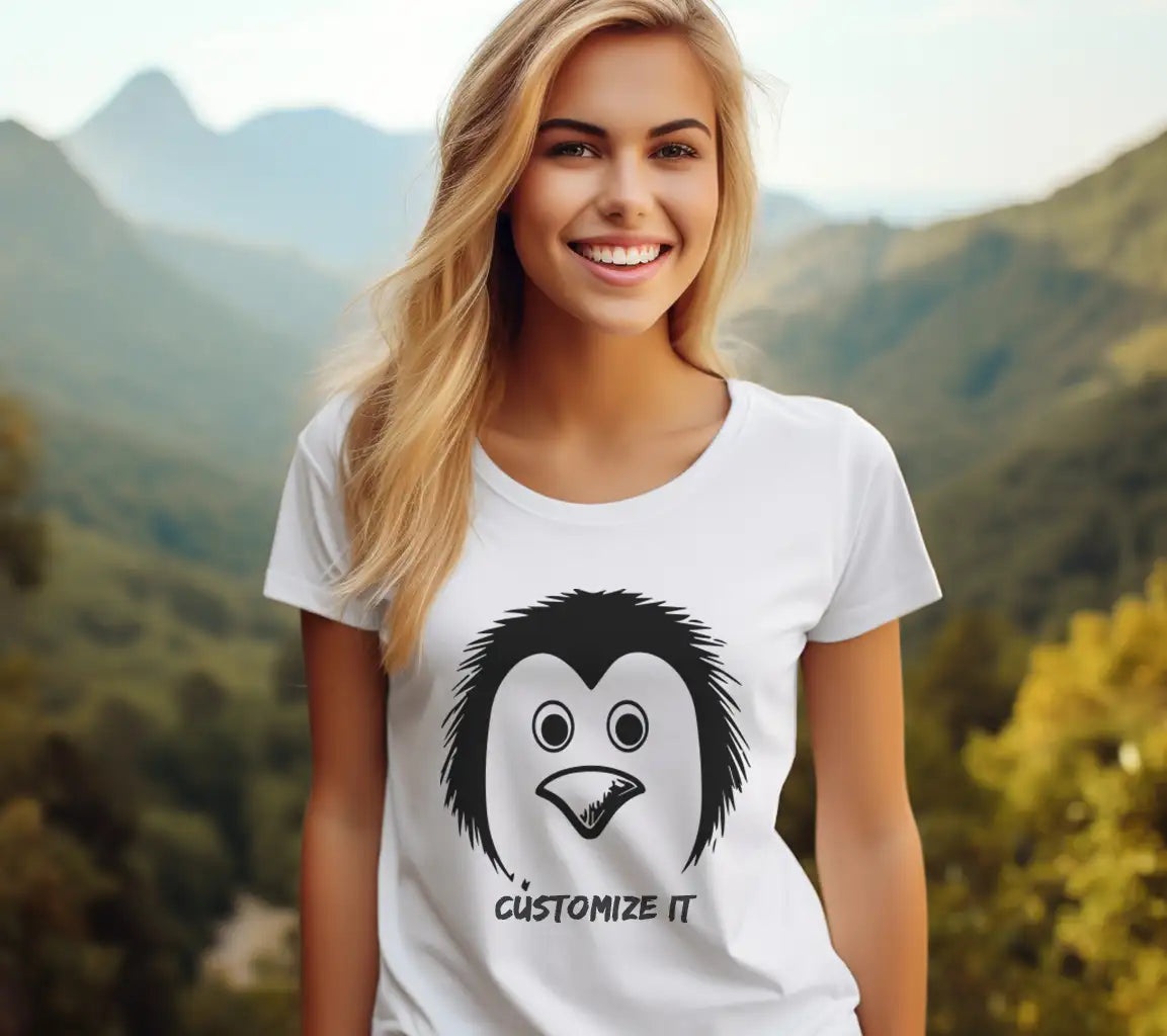  Penguin Face SVG - Vector Template for Cut Files SVG