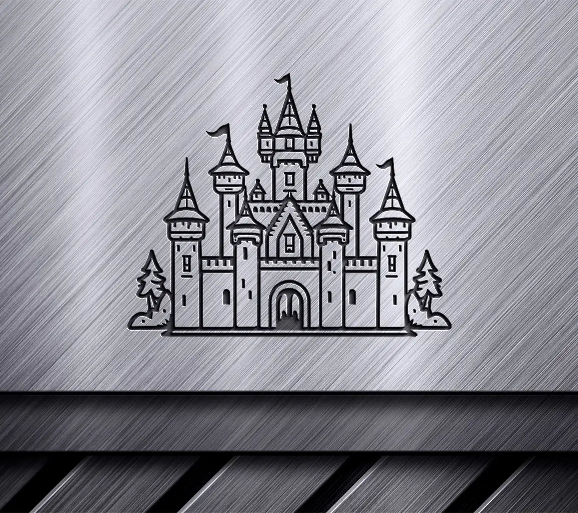 Castle with Trees SVG - Intricate Mini Truck Design SVG