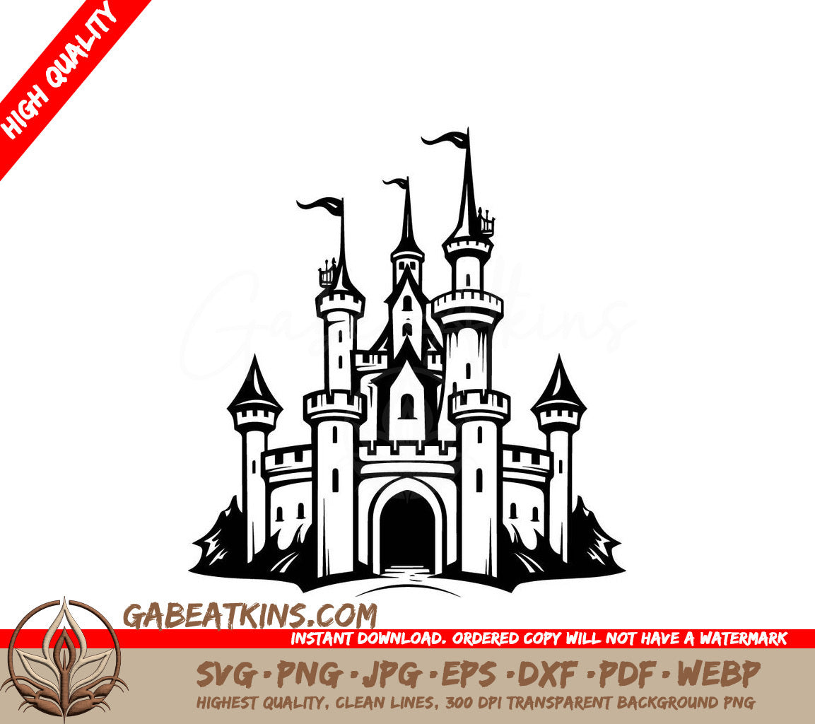  Castle with Flags SVG - Petite Powerhouse Mini Truck Vector Design SVG