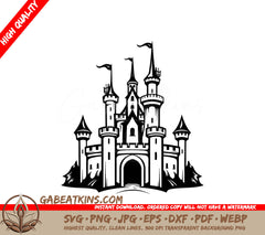  Castle with Flags SVG - Petite Powerhouse Mini Truck Vector Design SVG