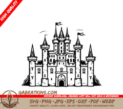  Castle Mini Truck SVG Design - Pocket Pickup Vector Graphics SVG