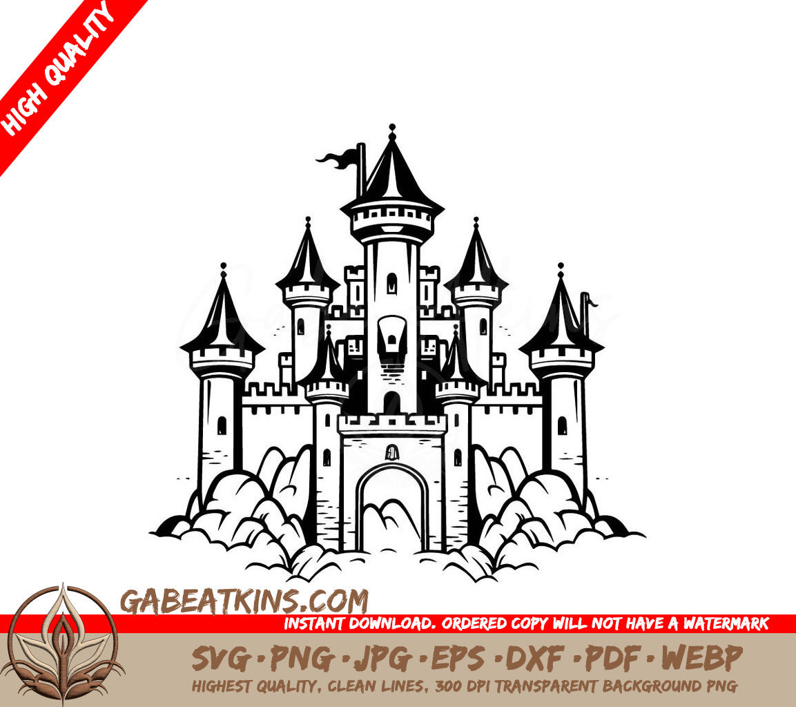  Castle Mini Truck SVG - Mighty Mini Mover Design SVG