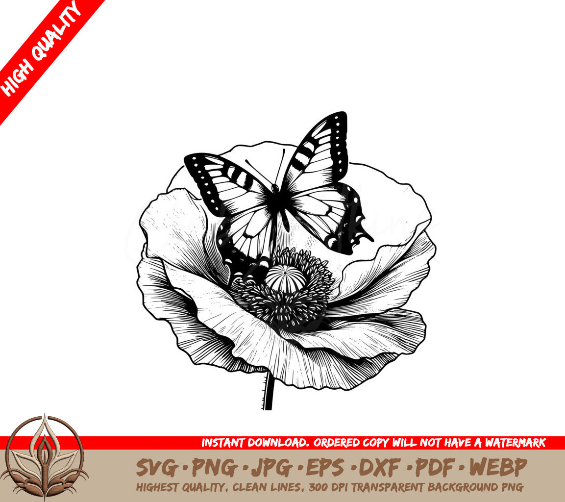Poppy Perch Stripes SVG 
