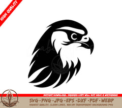 Predatory Grace Eagle Iconic Mark Regal Avian Black Eagle Badge SVG 