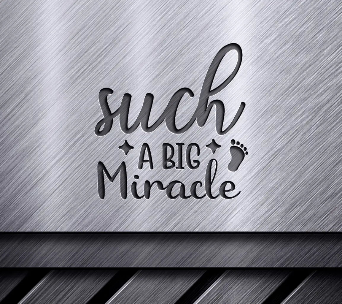  Such a Big Miracle Baby Footprint SVG SVG