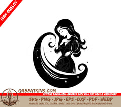 Smiling Expectant Mother SVG -  Pregnancy Illustration SVG