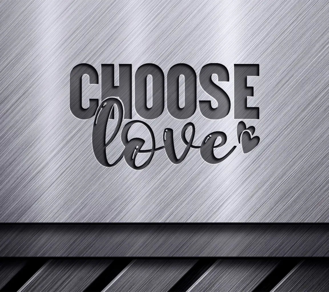Rainbow Heart Choose Love SVG - Pride Design SVG
