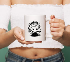  Princess Crown Girl SVG - T-Shirt Graphic Design SVG