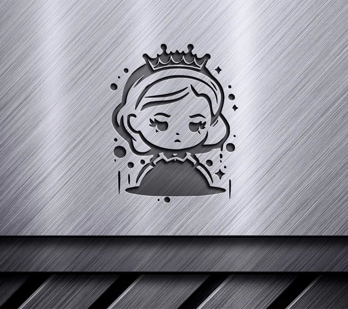 Princess Crown Girl SVG - T-Shirt Graphic Design SVG