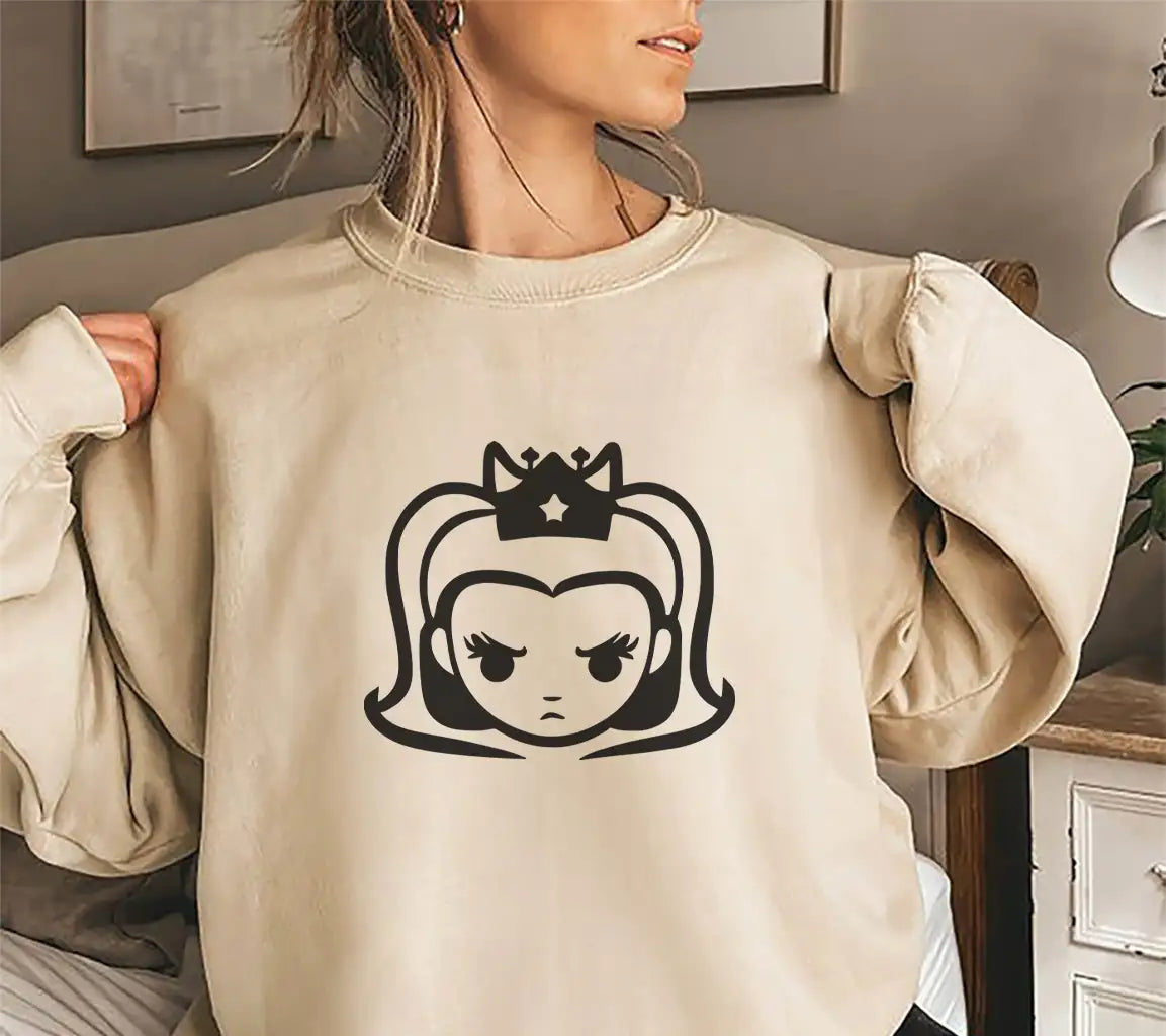  Princess Crown Girl SVG - Minimalist Flat Design Vector Illustration SVG