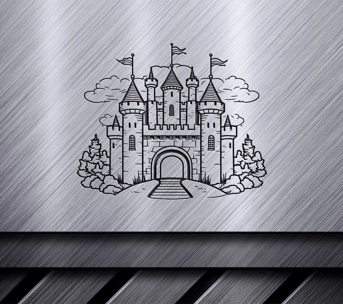  Castle with Flags SVG - Alchemy & Magic Quest for the Philosophers Stone SVG