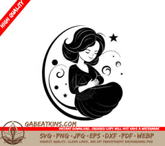  Pregnant Woman SVG - Expectant Mother Icon, Design Design SVG