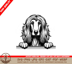 Regal Afghan Hound SVG Cut File Afghan Hound Design Dog SVG Dog Lover Gift Cricut Design Silhouette Cut File Instant Download SVG 
