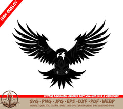 Regal Flight Profile Vector Eagle Icon Sovereign Raptor Symbol Black Vector Eagle SVG 