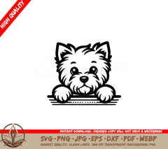 Resting Scottish Terrier SVG Cut File 

