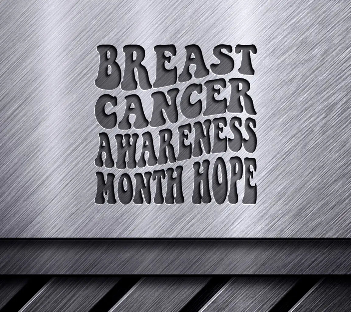 Pink Retro Hope Breast Cancer Awareness Month SVG SVG