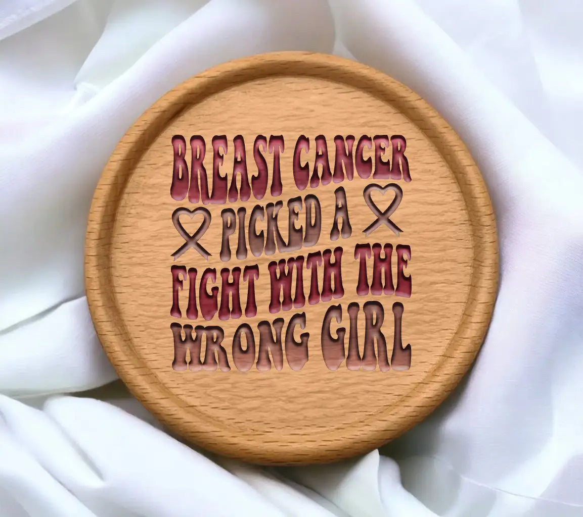 Breast Cancer Picked The Wrong Girl - Retro SVG Design SVG