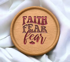 Retro Pink Faith Fear Breast Cancer Awareness SVG SVG