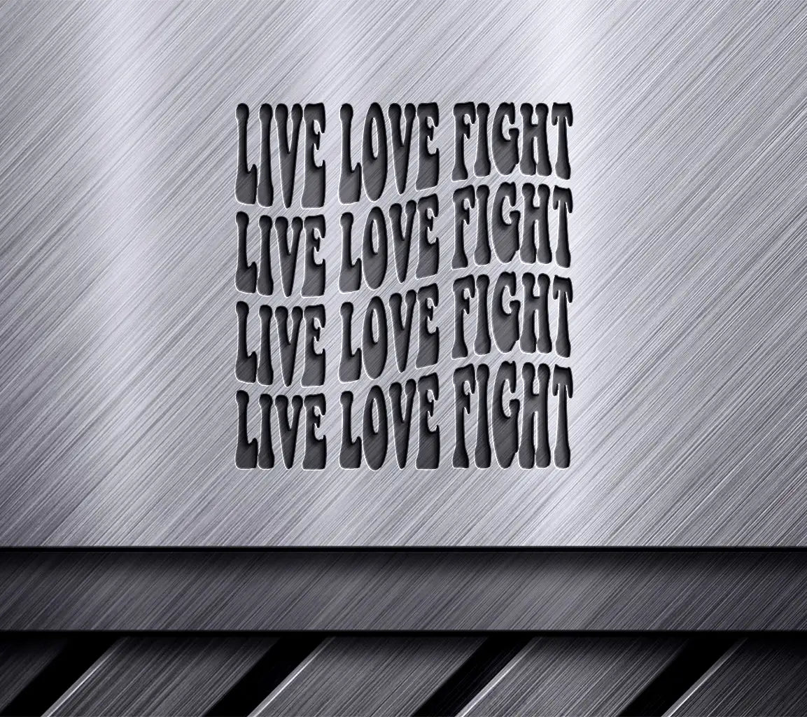 Retro Breast Cancer Awareness Live Love Fight SVG SVG