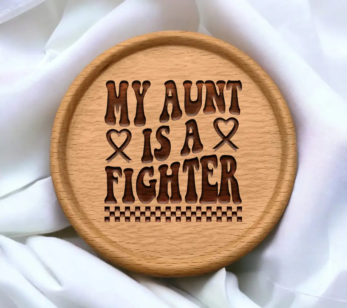 My Aunt Is A Fighter -  Retro Breast Cancer SVG SVG