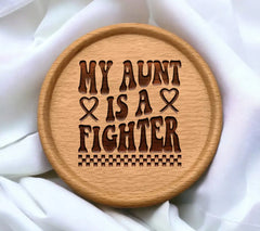 My Aunt Is A Fighter -  Retro Breast Cancer SVG SVG
