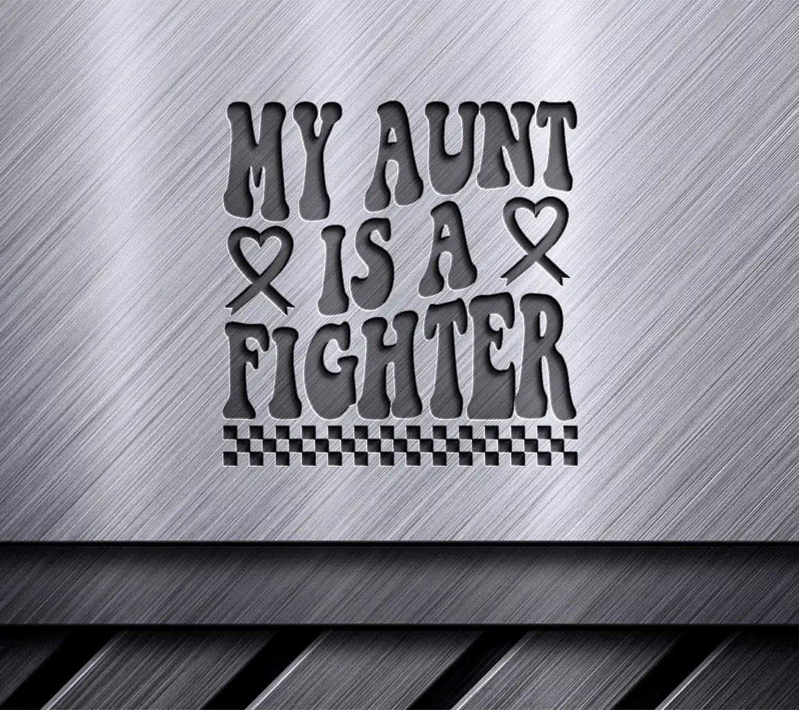 My Aunt Is A Fighter -  Retro Breast Cancer SVG SVG