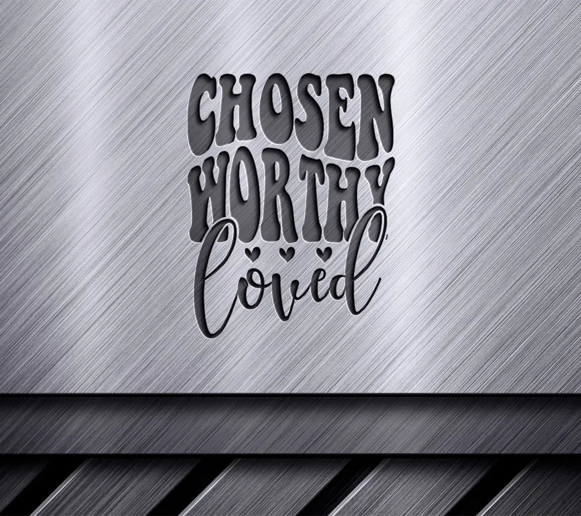 Retro Christian Chosen Worthy Loved  SVG Design SVG