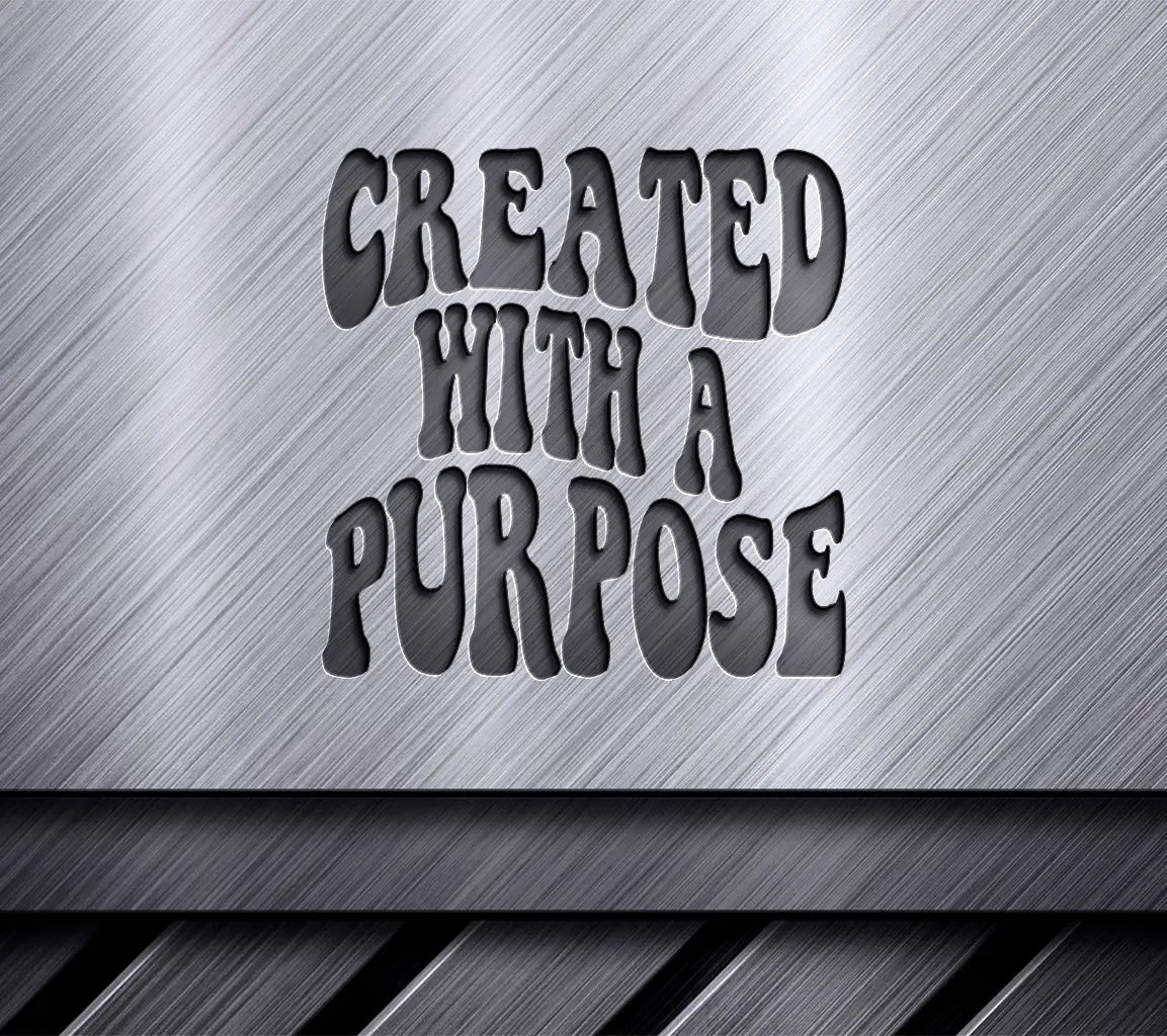 Retro Christian Created With A Purpose SVG Design () SVG