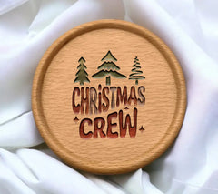 Retro Christmas Crew Design SVG - 3 Christmas Trees SVG