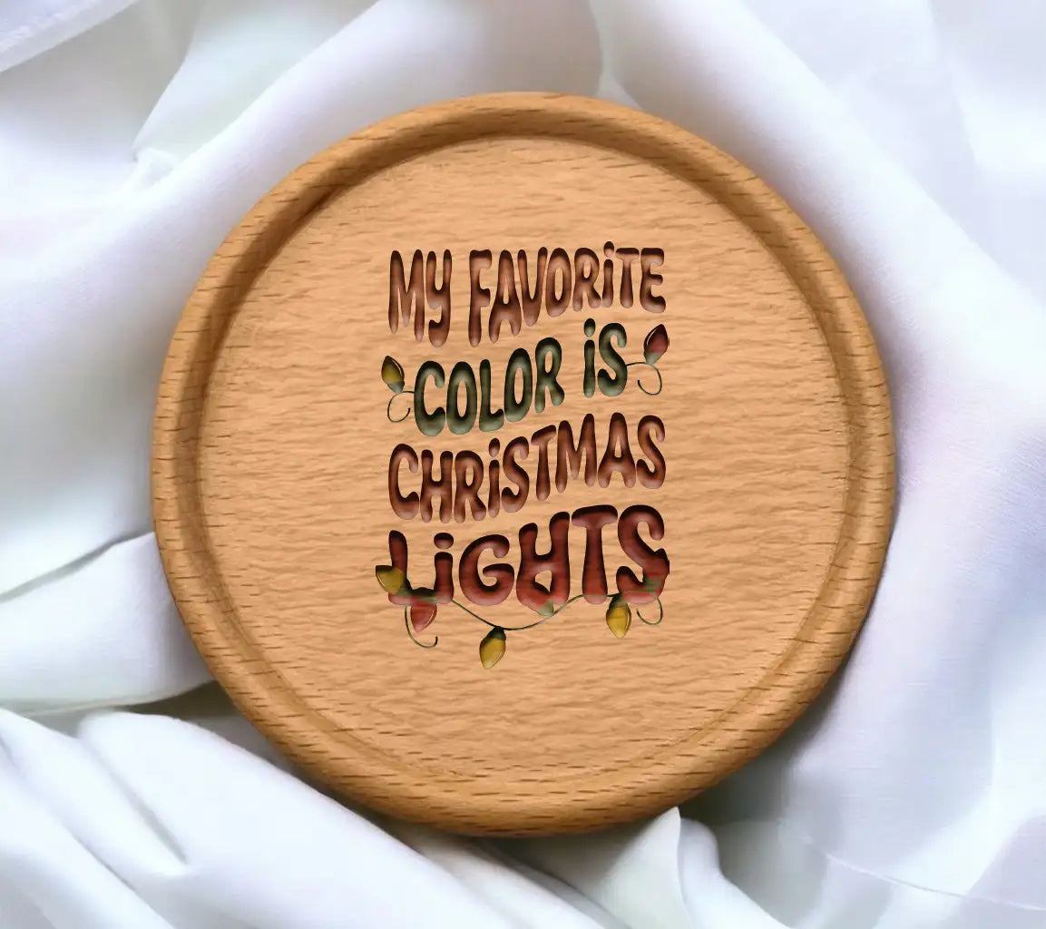 My Favorite Color Is Christmas Lights SVG - Retro Christmas Design SVG