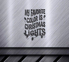 My Favorite Color Is Christmas Lights SVG - Retro Christmas Design SVG