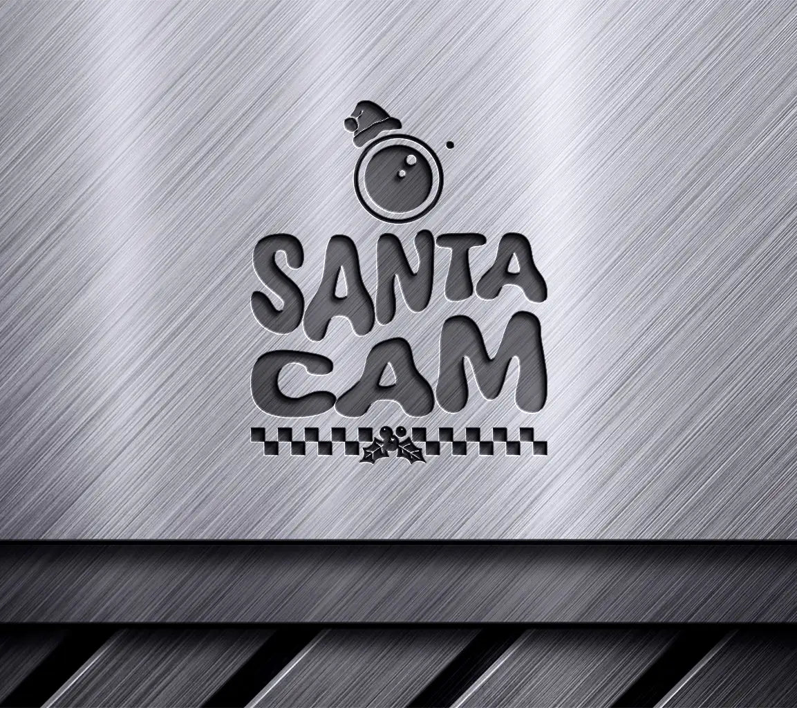 Retro Christmas Santa Cam Design SVG -  with Santa Hat SVG