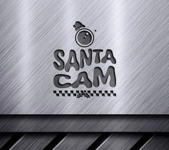 Retro Christmas Santa Cam Design SVG -  with Santa Hat SVG