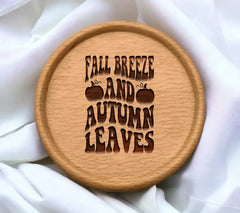Fall Breeze & Autumn Leaves  Retro SVG SVG