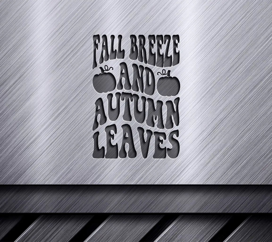 Fall Breeze & Autumn Leaves  Retro SVG SVG