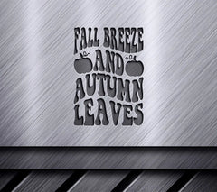 Fall Breeze & Autumn Leaves  Retro SVG SVG