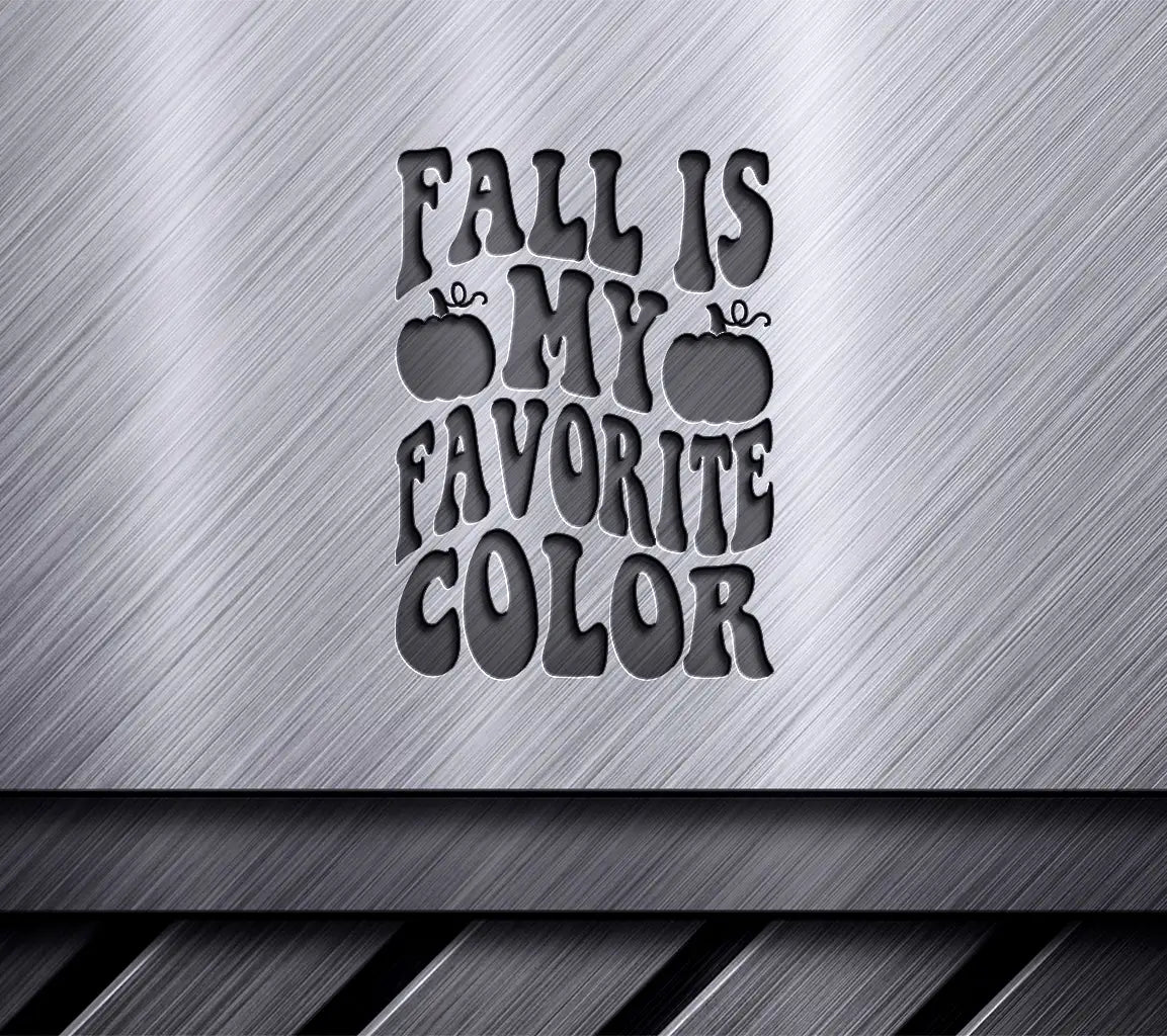 Retro Fall Pumpkin SVG - Fall Is My Favorite Color Sign SVG