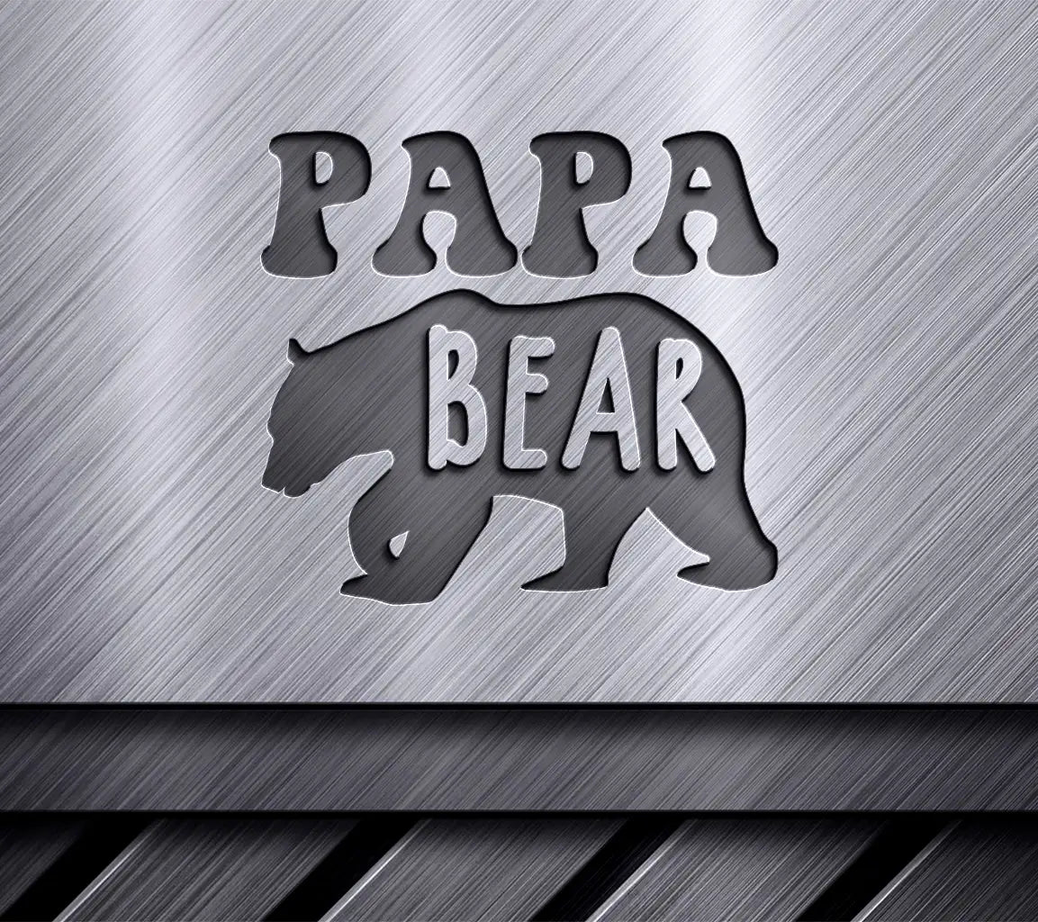 Papa Heart SVG - Retro Fathers Day Design SVG