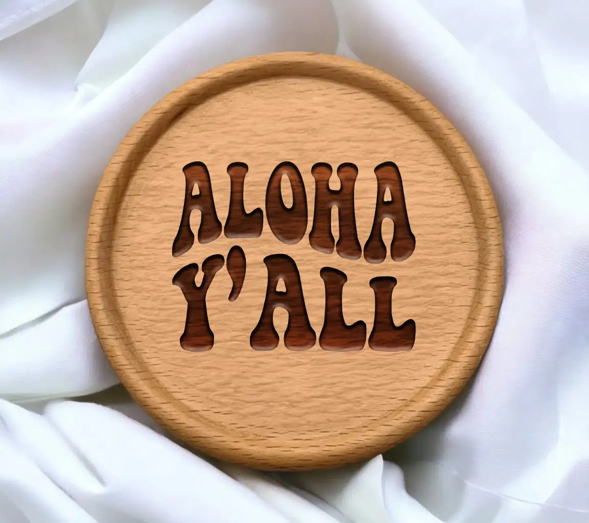 Aloha Yall Retro Summer Silhouette SVG SVG